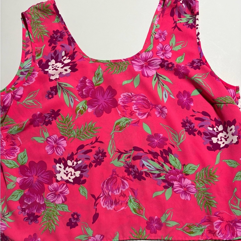 Apparenza Pink Floral Sheer Blouse Set